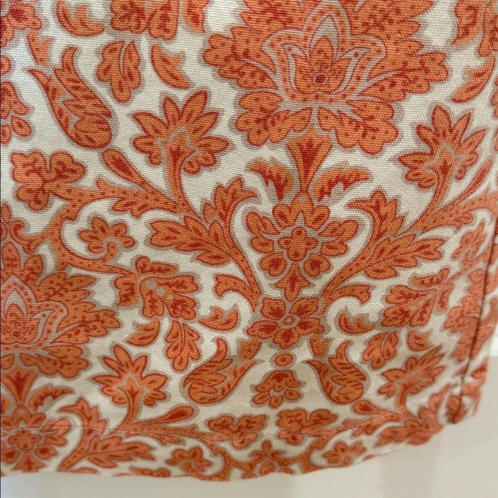 Talbots Orange and White Floral Skirt - Picture 8 of 10